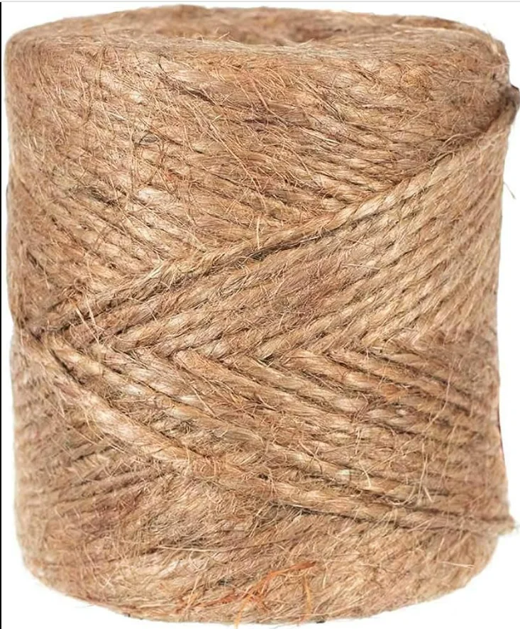 Natural Jute Rope with two ply  eco-friendly Natural Jute Rope Spool Real Macrame Craft Thread Bangladesh Handmade jute rope