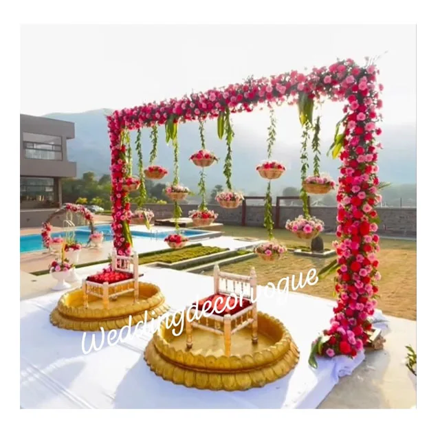 Gota Patti Hanging Bunches for Wedding decoration Haldi Mehndi Decor Item Party Back Drop Gotta Tassel Wedding Backdrops