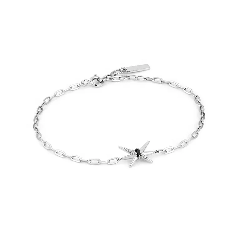 925 из стерлингового серебра 14K/18K позолоченный Vermeil Изящные ювелирные изделия оптом с шипами очаровательный тонкий браслет на цепочке для женщин