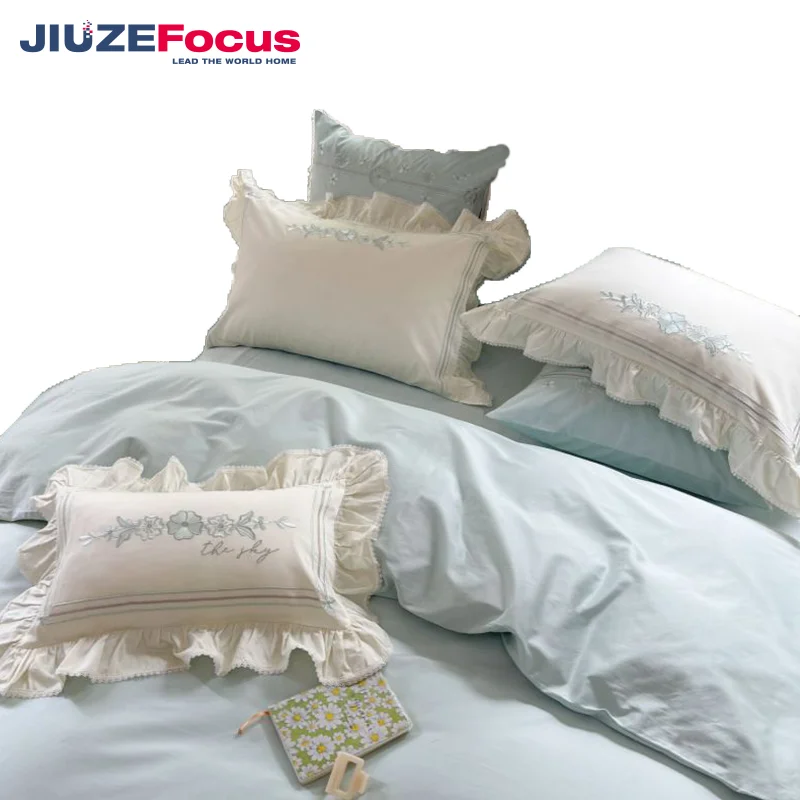 2022 new wedding comforter set ,luxury bed covers with lace bedding set bed sheet bedspread duvet cover