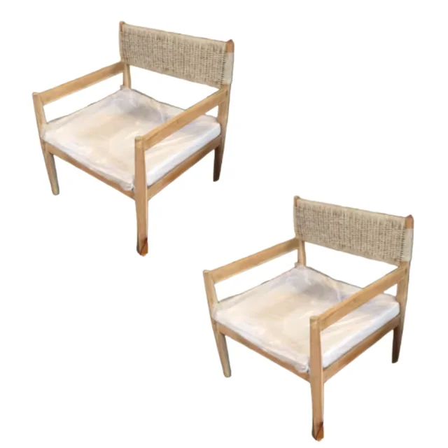 Direct Factory Modern Dining Chairs Rattan Wicker Chair with Wooden Leg High Quality Dining Chair
