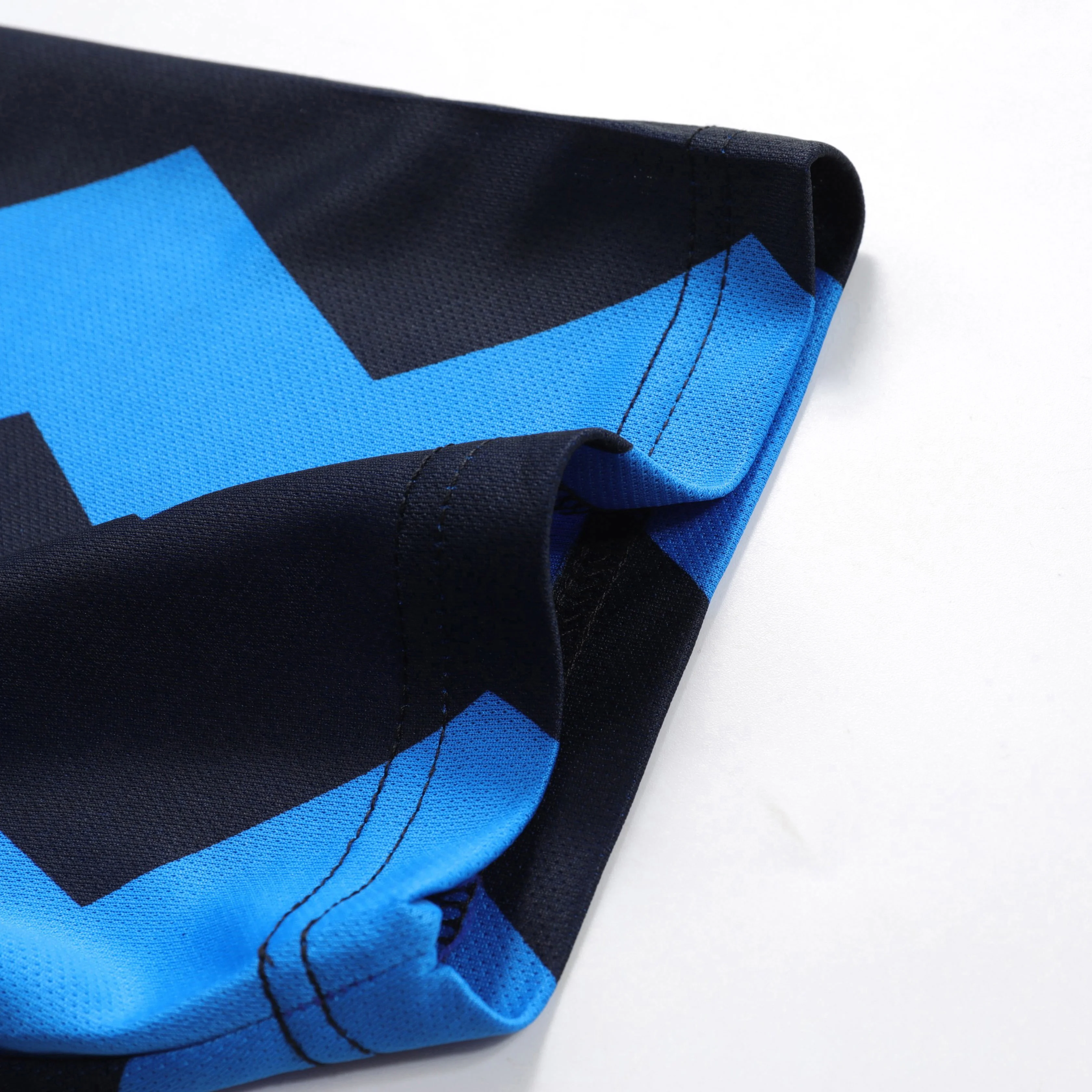 Fashion Style Sublimation Custom Made Cheap Wholesale Soccer Uniform Black Blue Color Shirt And Shorts Set