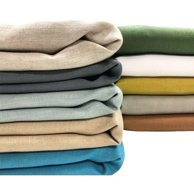 55% Linen 45% cotton nature fabric for garments and bedding