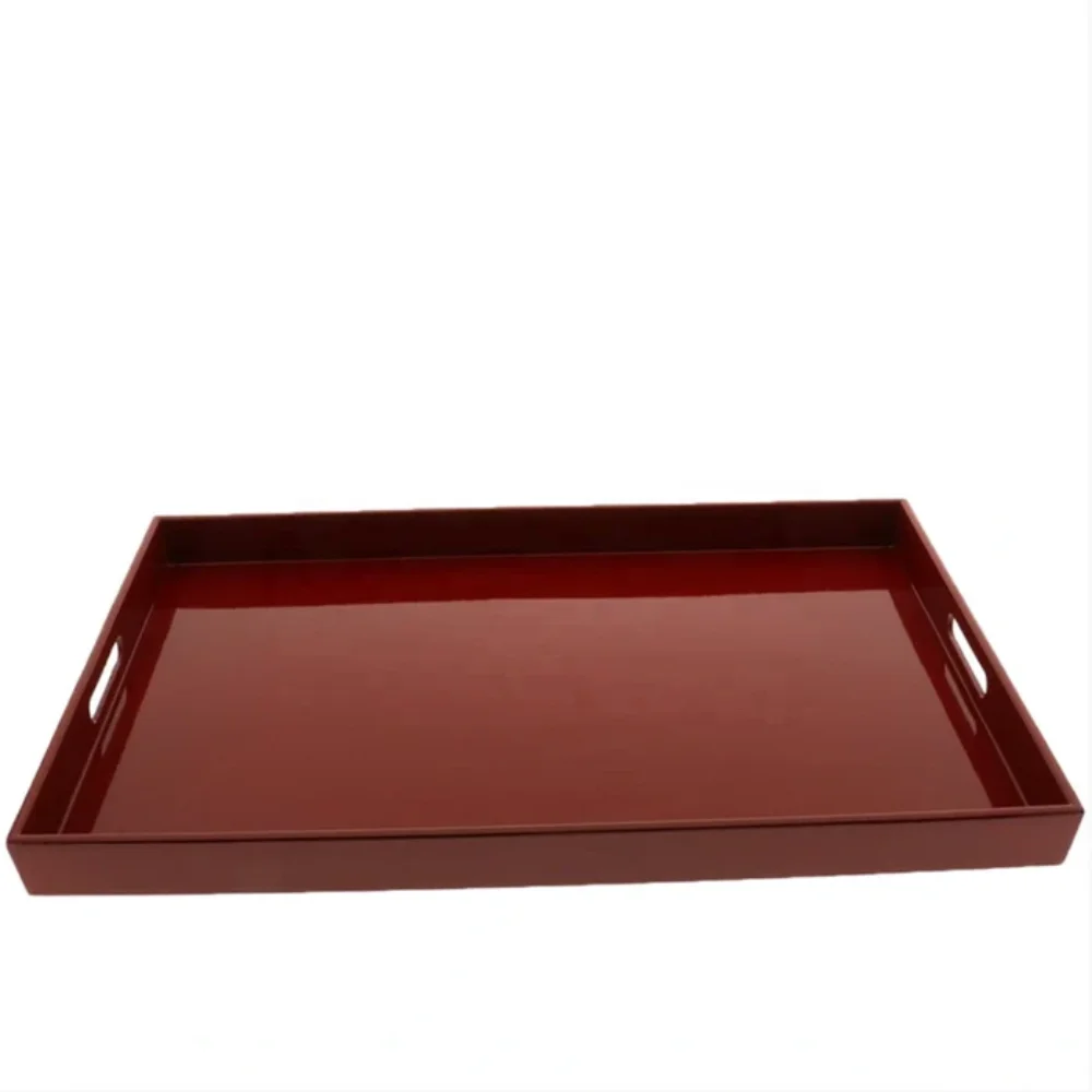 High Quality Handcrafted Rectangle Lacquer Serving Tray for Restaurant & Hotel Made in Vietnam