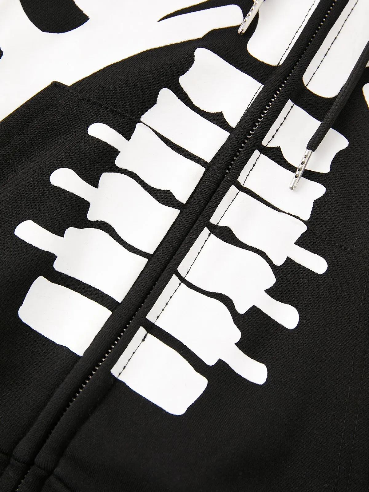 new arrival skull all over print custom designs premium zip up cotton hoodies