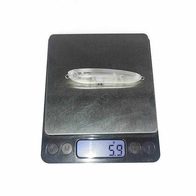 New Product 6g 6.7cm Unpainted Fake Rough Hard Bait Zigzag Dog Floating Water Pencil Lure Bait