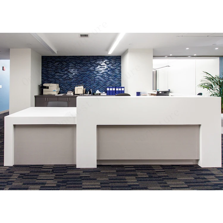 2024 Acrylic Spa Front Counter For Villa Nail Table Design Magazine Racks Reception Desk