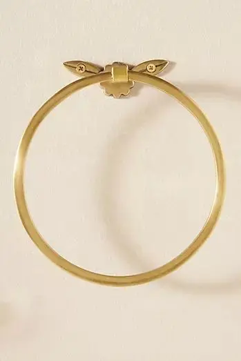 Wholesale Safety Pin Shaped Single Towel Rail Customizable Brass Bathroom Hook Towel/Cloths Bar High Selling Factory Customized