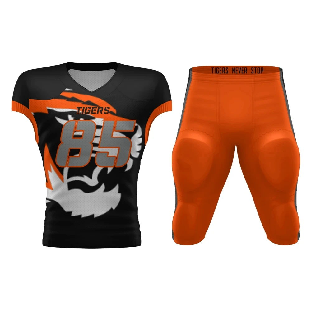 New arrival football clothing Two piece Team wear best design quick dry American football uniform wholesale with customization