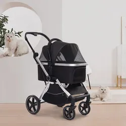 pet product large dogs stroller dog stroller luxury 4 wheels pet for dog New design high quality
