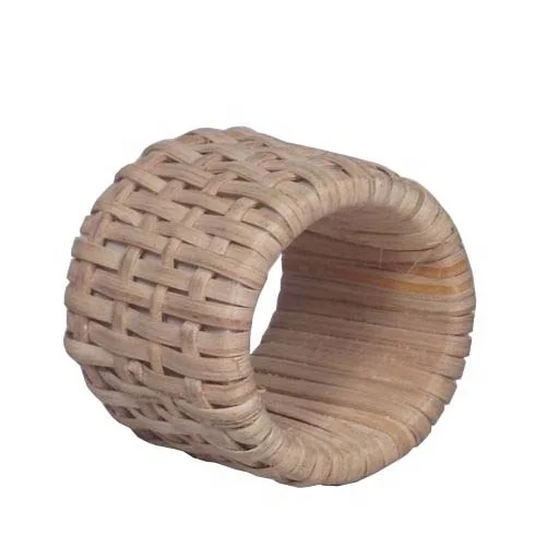 HAND MADE WICKER CANE NAPKIN RING PAPER TOWEL RING FOR DINNER TABLE DECORATION