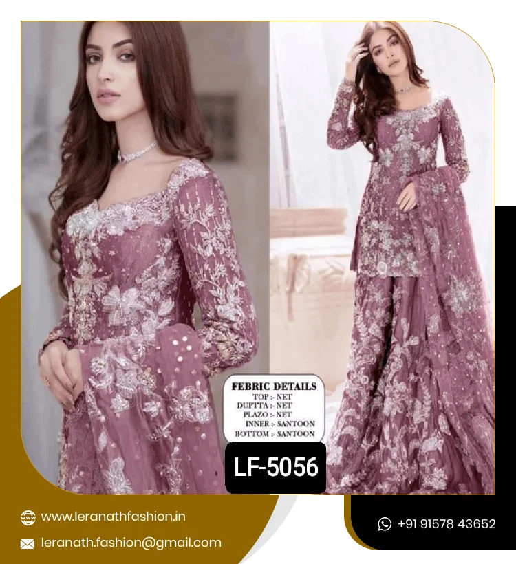 Heavy Net With  Self Embroidery  Work Designer Pakistani Suit Stylish Suits for Women Pakistani Salwar