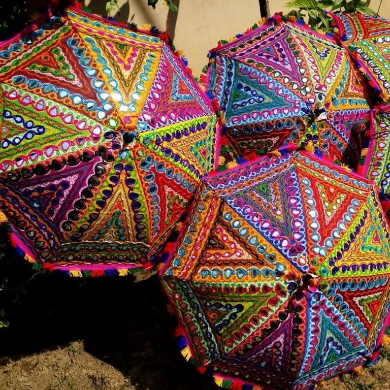 Индийские зонтики зонтик декоративный от солнца свадебные зонты винтажный декор ручной работы с вышивкой