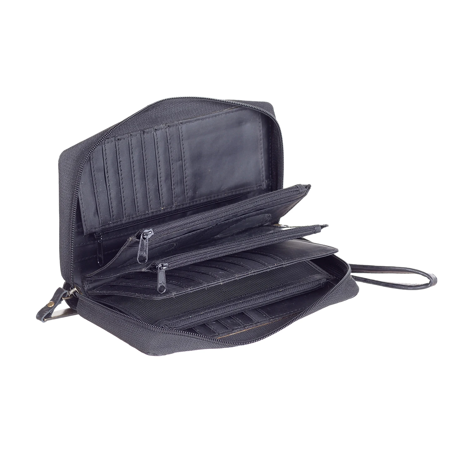 Suede Nubuck Leather Fine Nap Velvet Feel Travel Organizer Multiple Slots Wristlet Women Clutch Wallet Direct Factory Indian