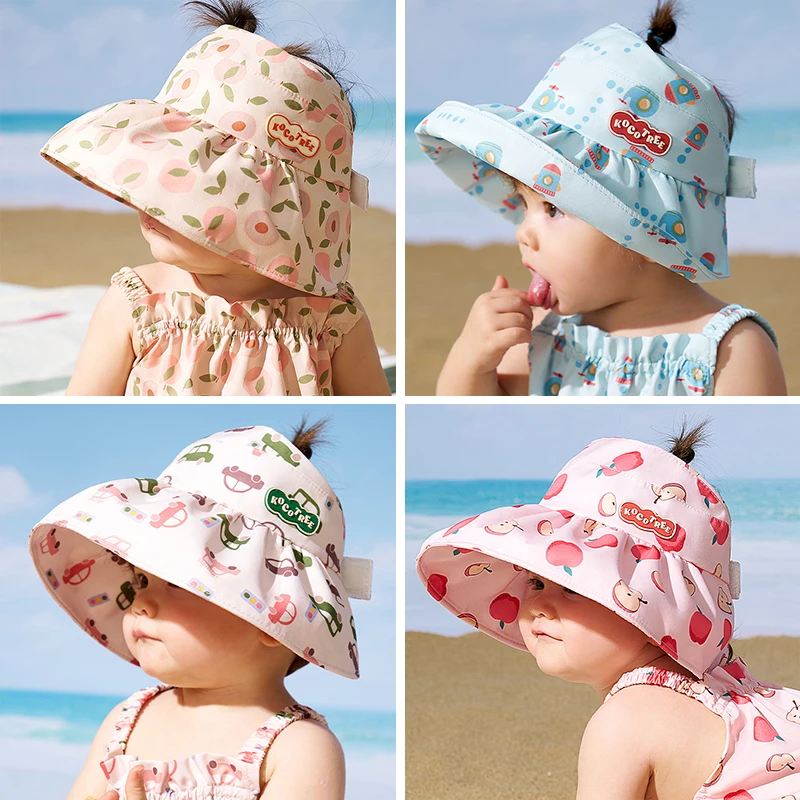 KOCOTREE New Toddler Cute Sun Visor Hat Children UV Protection Empty Top Cartoon Caps