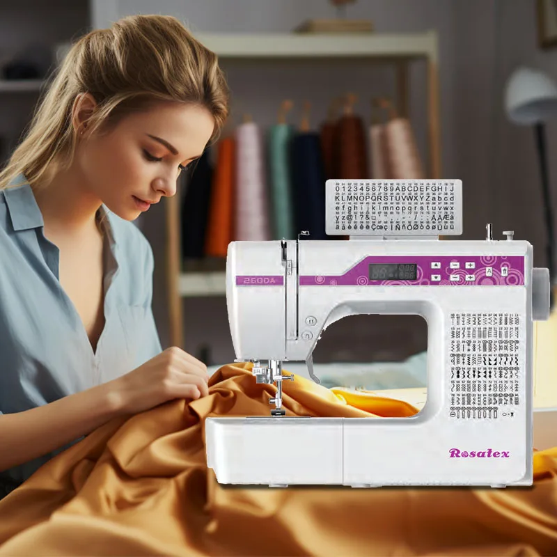 Бытовая многофункциональная 8 видов стилей швейная машинка Rosatex 2600a