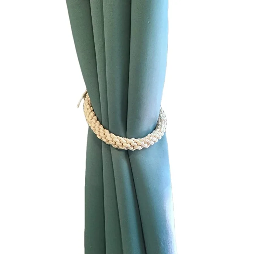 Wholesale Handmade  Macrame Tiebacks Made by Handmade with 100% Cotton Material and Color of Wooden Beads