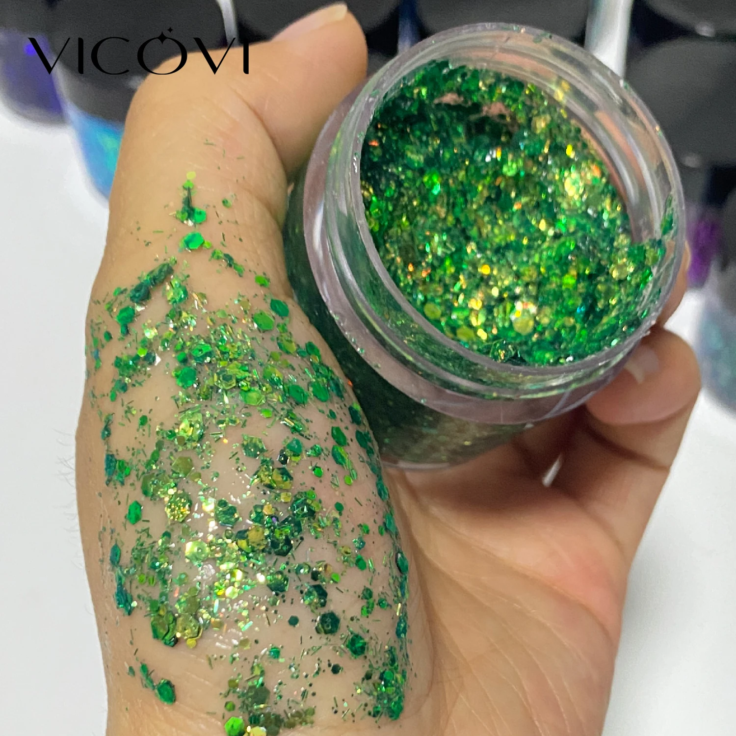 Large bottle of 30g stage makeup sequins gel eye shadow glitter powder pearlescent brand liquid gel eye shadow