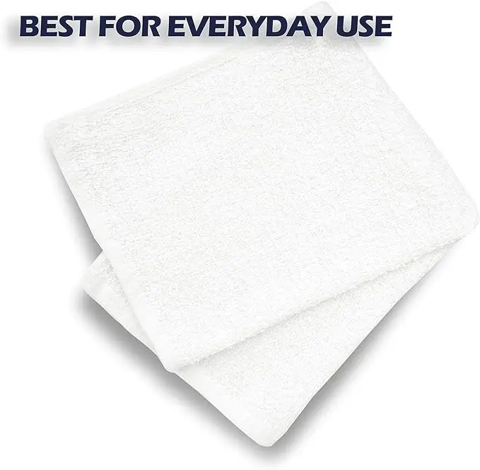 100% Cotton Cleaning Rags Size 14x17 inches Absorbent Bar Towels Restaurant Cleaning and Reusable Dish Multipurpose Towels