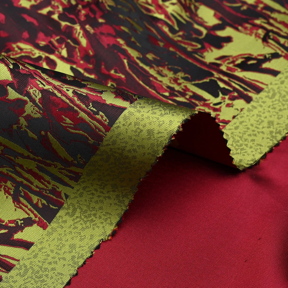 Yili Garment Dress Brocade Suit Fabric Yarn-dyed Brocade Lurex Upholstery Jacquard Costume Floral Print Curtains 60gsm Plain Dye