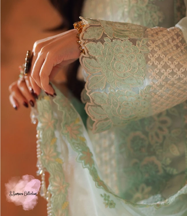 Ssumaira Collection New Arrival AZURE LUXE COLLECTION 2024 03 PIECE FESTIVE OUTFITS Heavily Embroidered Hand Embellished