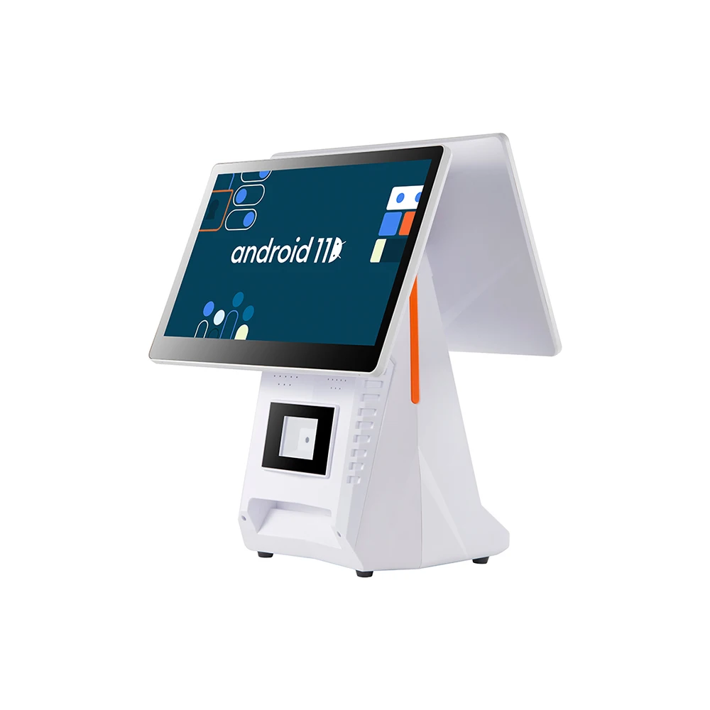 android 11 pos terminal 2GB RAM Touch screen pos system 4G NFC QR barcode scanner with 58/80mm thermal printer
