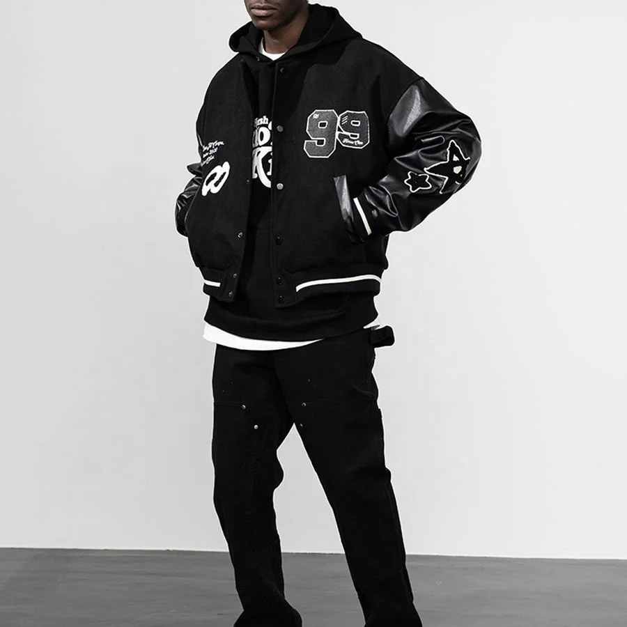 Custom Design Fleece Letterman Bomber Baseball Leather Varsities Jacket\Basketball Varsity Jacket Men Jackets