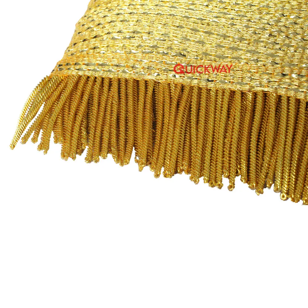 Wholesale Custom Mylar gold Thread fringe Ceremonial fringe for flag thread lace & fringe For Decoration Custom Gold Color