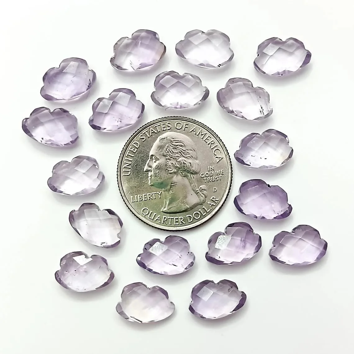 Pink Amethyst Faceted Cloud Shape Beads For Jewelry Making Amethyst Gemstone Hand Carved Bead Strands Briolette