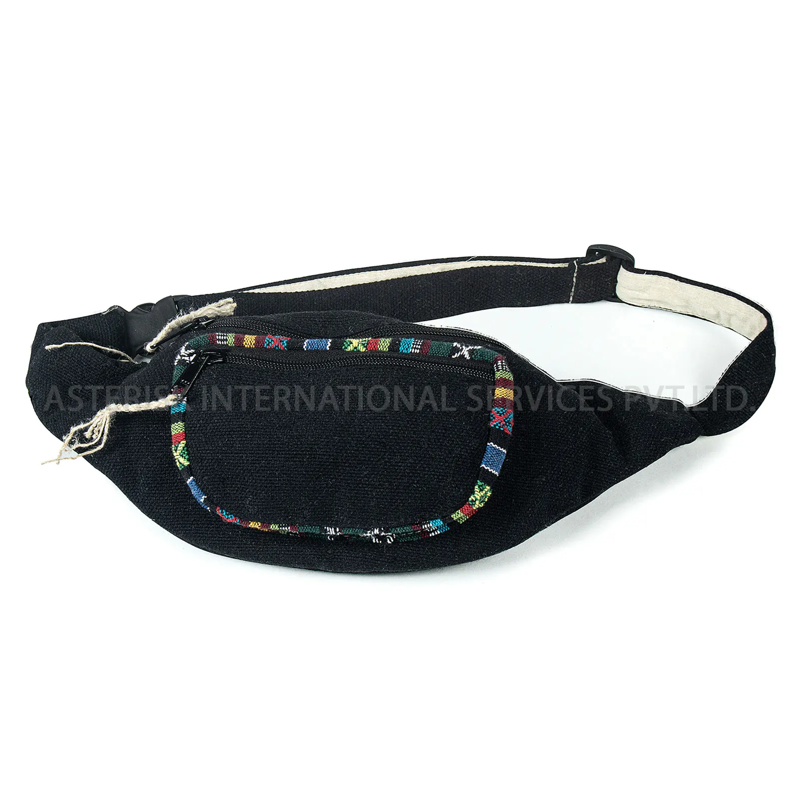 Belt Bag Made Of Hemp With 3 Zipper Compartments Hemp Cotton Shoulder Fanny Pack Bag For Men And Women Perfect Gift For Vegan