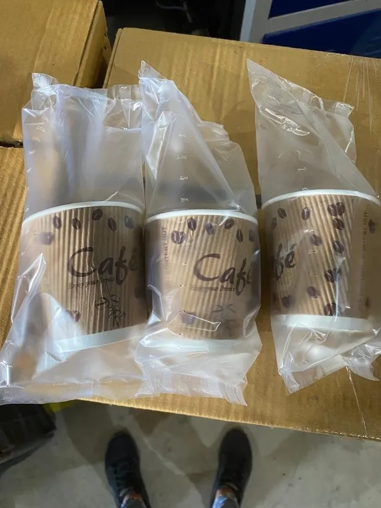 King Ggarden 9oz individual cups wrapped double wall paper cup individually wrapped hot drinks espresso paper coffee cup
