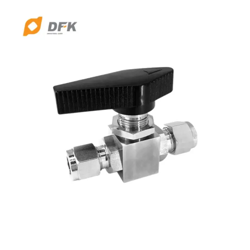 SUS304 316 90 Degree Compression Tube Ball Valve