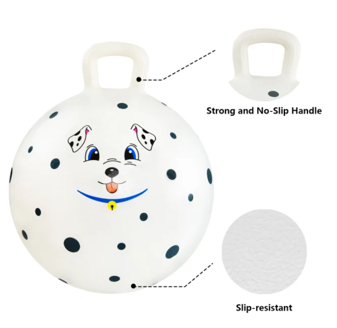 2023 new design good quality  45cm hopper ball with handle for children hopper balls