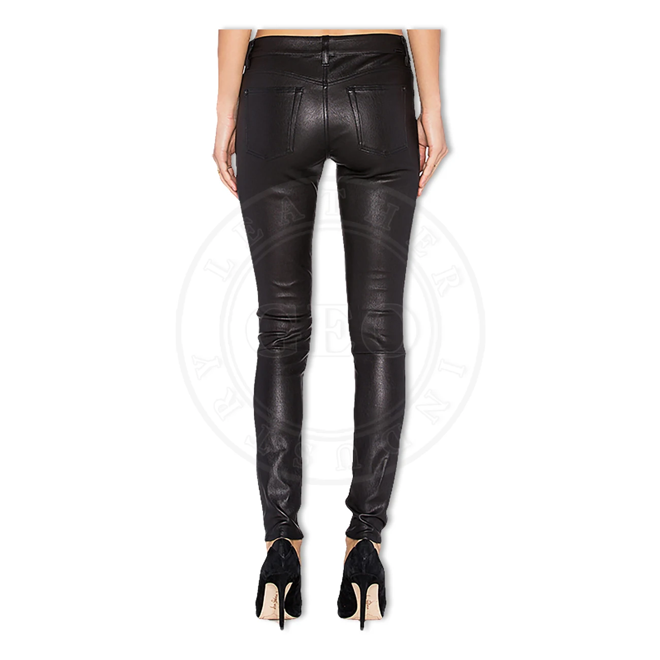 High Quality Women Leather Dress Pants