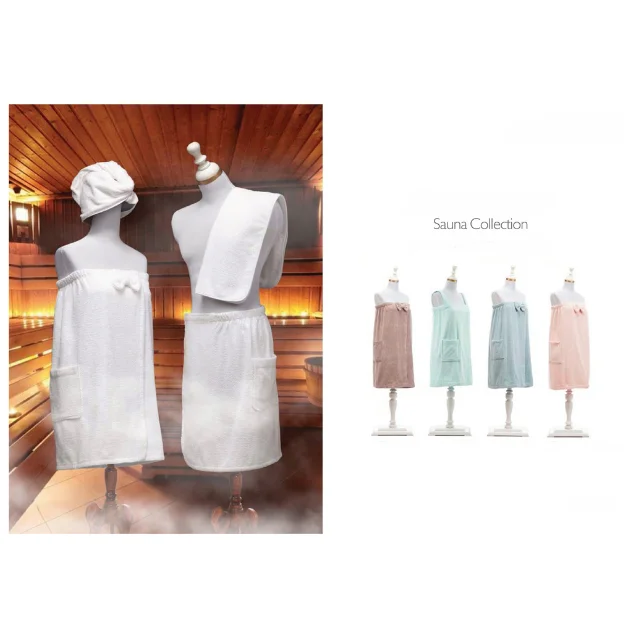 Premium Quality Sauna Set Adult Spa Skirt Robe Towel Home and Hotel use 100% Cotton 400 gr/m2 Best Product Worldwide Shipping