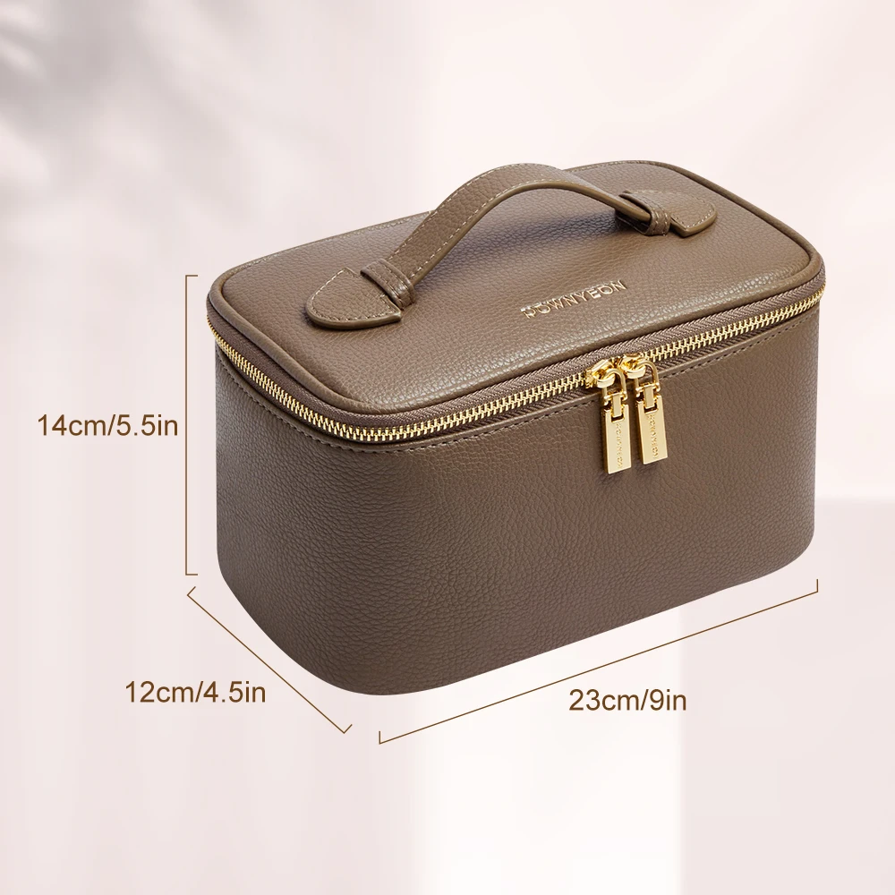 Rownyeon 2023 New Style Custom Logo Professional Makeup Train Organizer Storage Travel Cosmetic Case