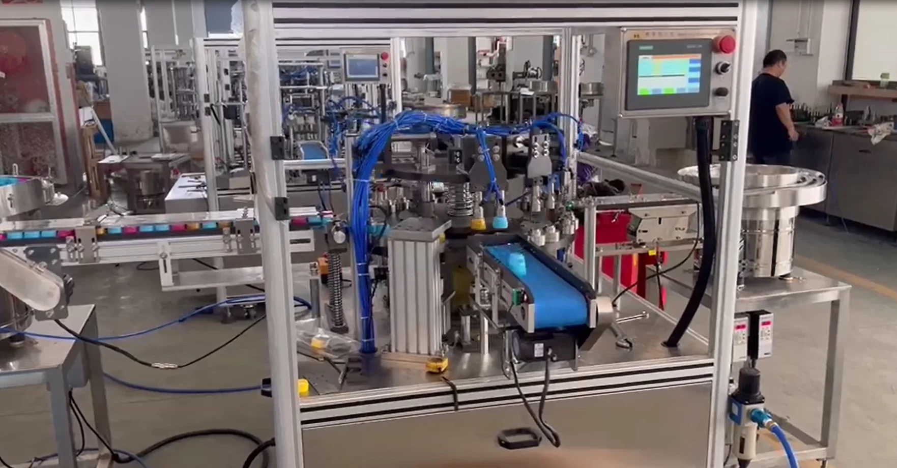 Custom Automation 3 parts Silicone valve combination machine