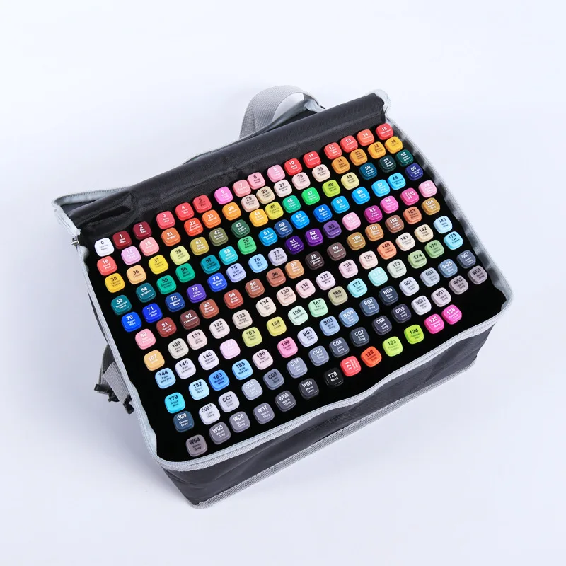 Hot Selling Marker Pen Sets Art Supplies For Kids Marker Pens Dual Tip Permanent Brush Color Marker Pens Set