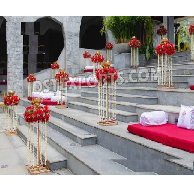 Stunning Wedding Walkway Lotus Stands Elegant Wedding Decor Lotus Walkwatay Snds Gorgeous Lotus Pillars For Wedding  Walkway