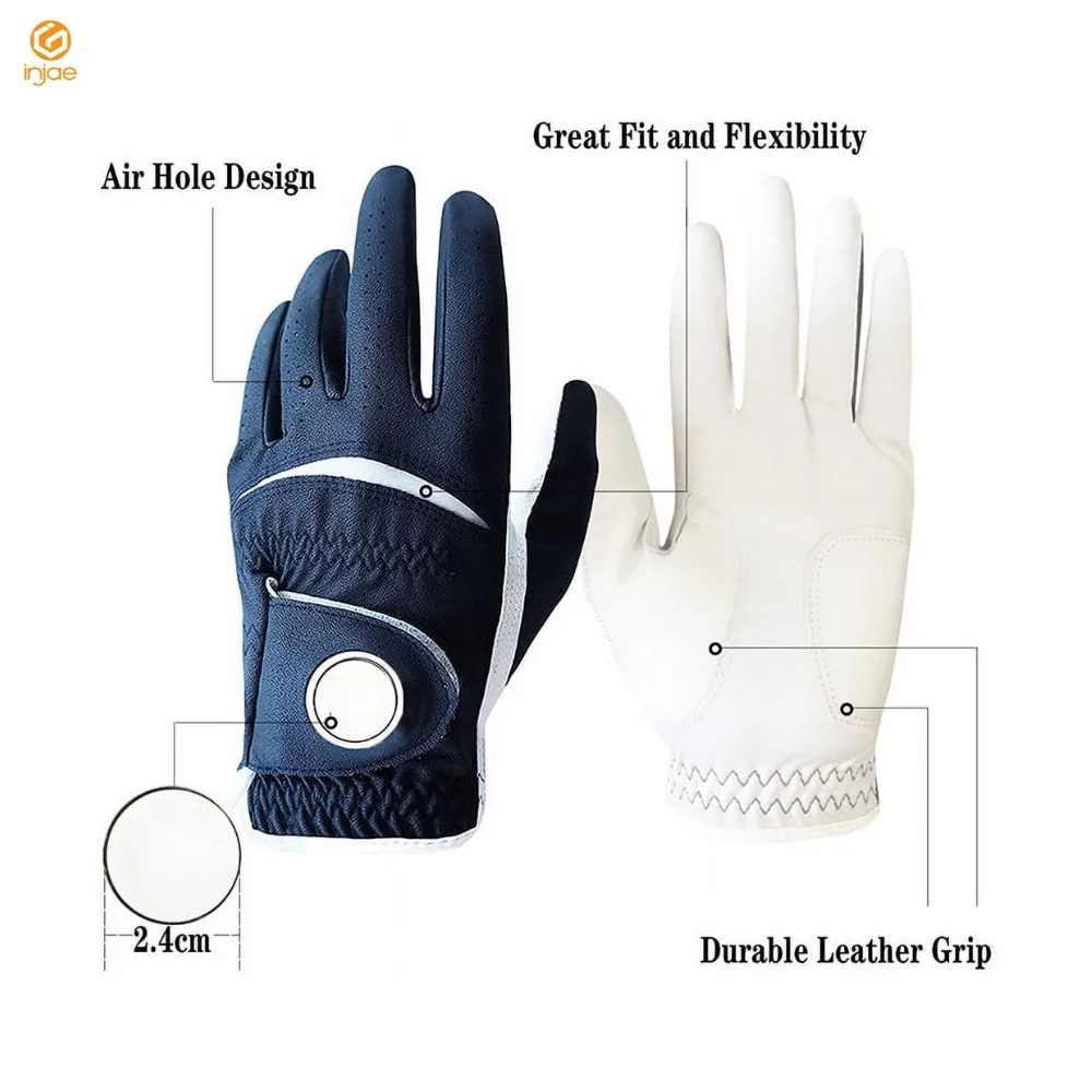 Antic Slip Men Golf Glove Custom Private Logo Synthetic Leather Golf Glove For Golfer For All Weather Golf Glove