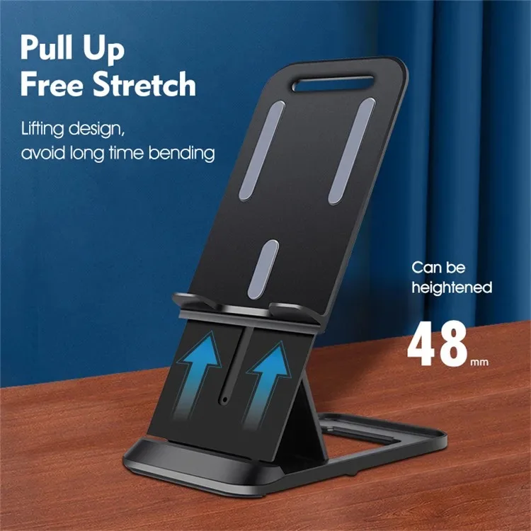 One-piece folding online class desktop mobile phone bracket multi-level adjustment height telescopic Stand Holder