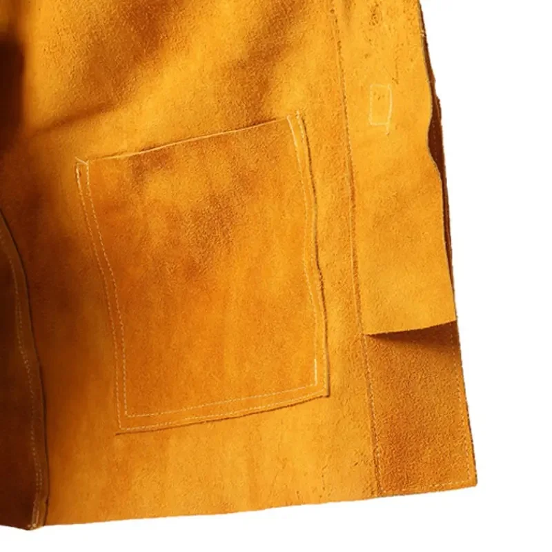 Heat Resistant Cow Split Leather Welding Fire-retardant Safety Jacket Leather Welding Jacket Clothes For Welder Heavy Work