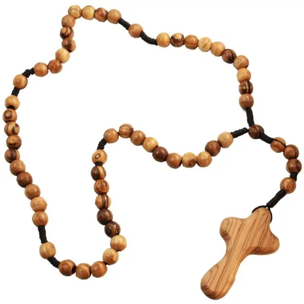 Olive Wood beaded rosary
