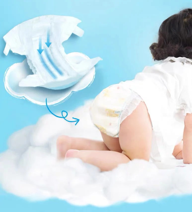 High Quality Diaper for Babies Super Absorbency 3D Leak Proof Disposable Baby Diaper in Bulk
