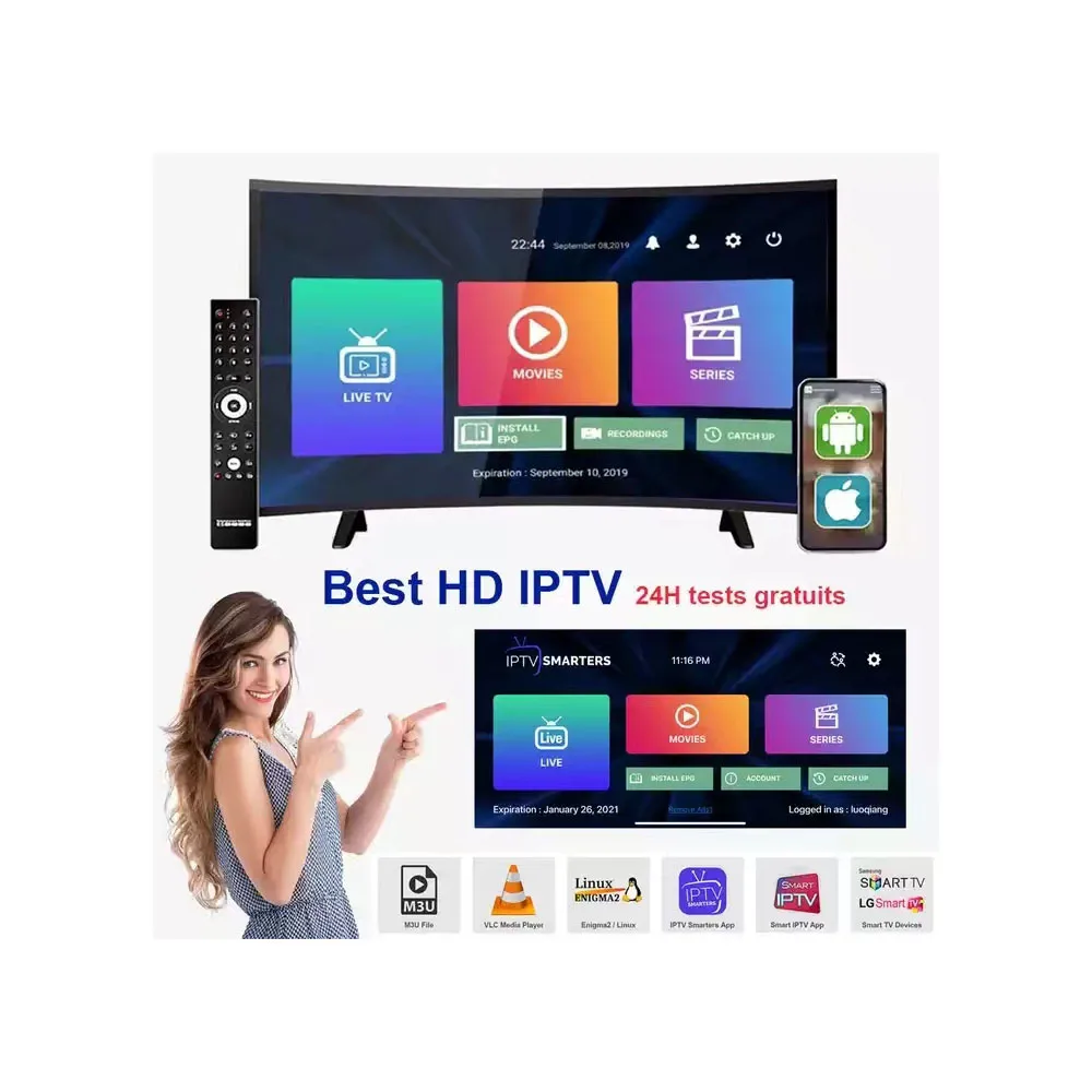 IPTV Subscription 12 Months Android IPTV Reseller Panel 24h Free Test Stable Working IPTV Subscription M3u Link