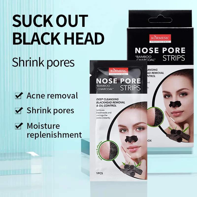 KORMESIC OEM private label Acne Treatment Face Mask Deep Cleansing Peel Off Face Mask And Nose Charcoal Blackhead Remover Mask