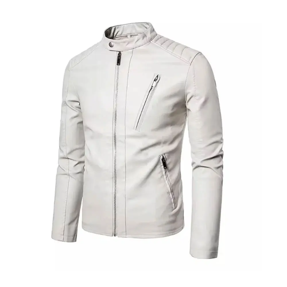 New Fashion Wholesale Synthetic Leather Jacket Motorcycle Custom Pu Leather Jacket For Men