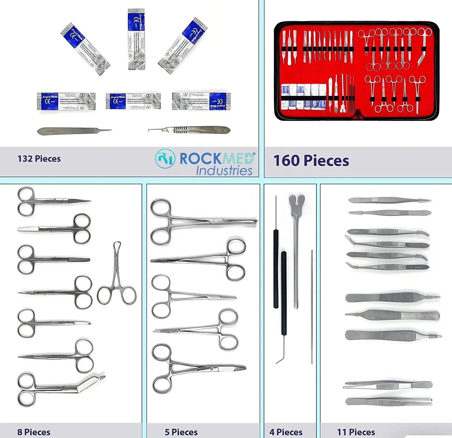 Расширенный набор для дисекции из 160 предметов Лаборатория по биологии анатомии медицинских работников учебный хирургические инструменты