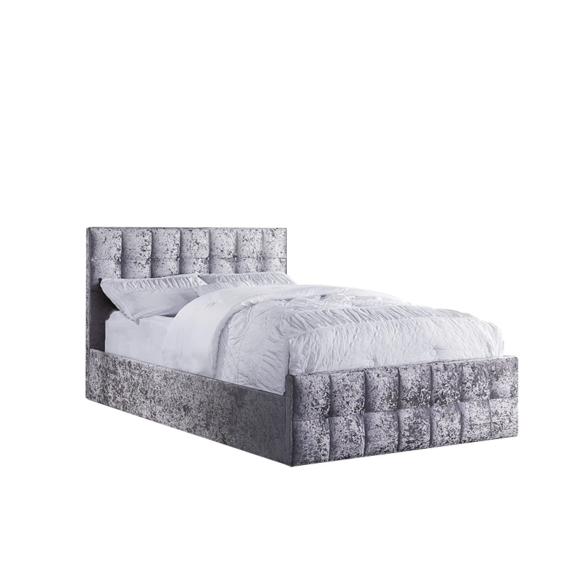 Top Pick Upholstered Ottoman Velvet Texture Bed Frame SILVANNA Modern Luxury for Hotel Bulk Buy Suitable for Both Gender