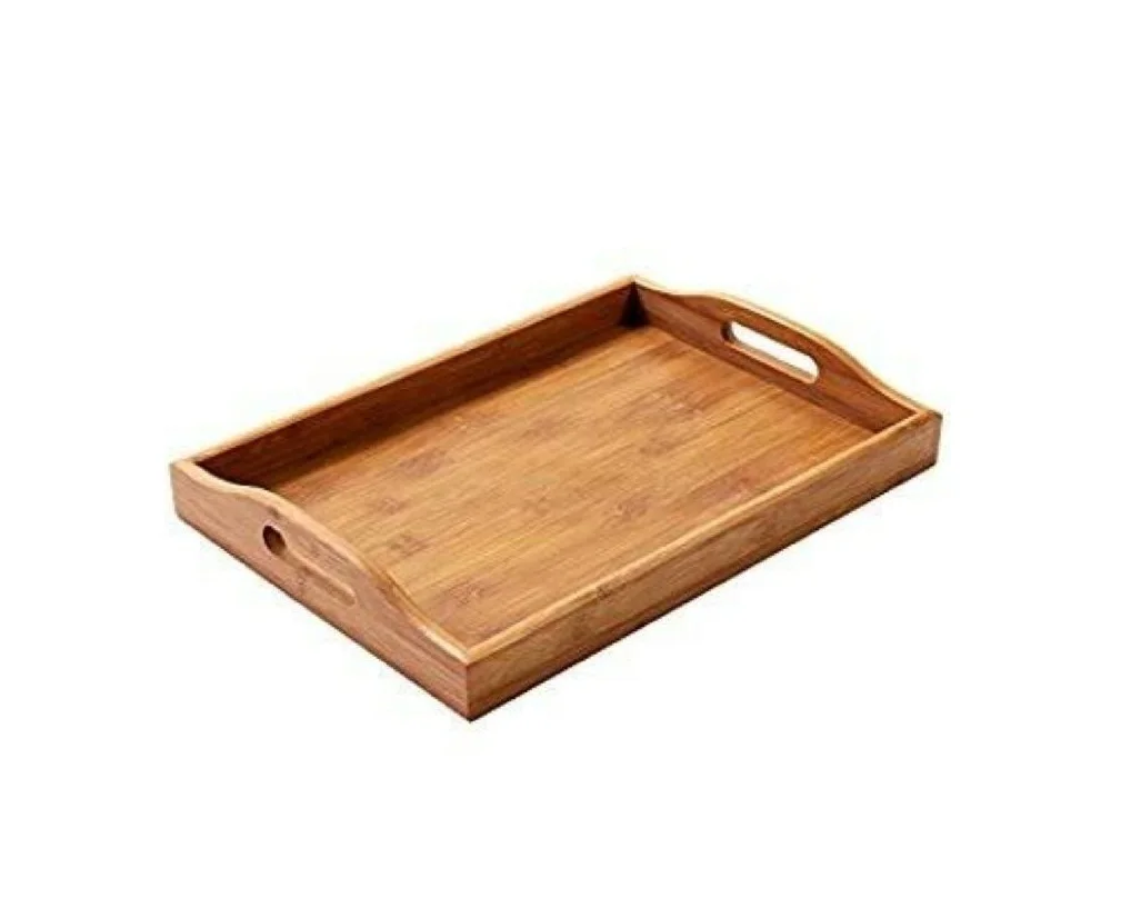 High Quality Serving Tray Wooden Customized Bread Fruit Salad Vegetable Serving Tray Use Home Hotel Restaurant and Office